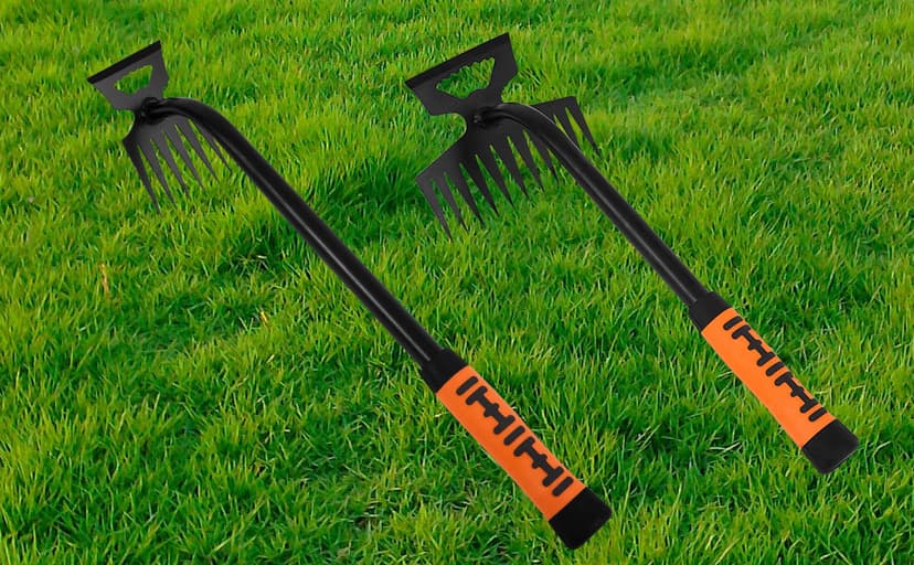 2024 New Gardening Hand Weeder Tools, Weeding Artifact Uproot Weeding Tools, Manganese Steel Weed Remover Tool Hand Weed Puller, for Yard and Garden(11 Tines)