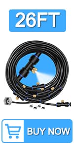GOXAWEE Misting System, 75FT (23M) Misting Line + 28 Brass Mist Nozzles + Brass Adapter(3/4"), Misters for Outside Patio Cooling Outdoor Garden Greenhouse Trampoline for Waterpark
