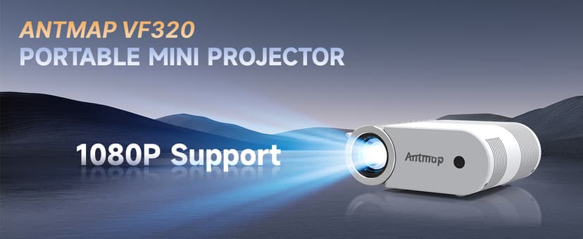 Outdoor Projector With WiFi and Bluetooth, 1080P Movie Projectors for Phone, Home Theater Projector for Bedroom, 200” Screen Wireless WiFi Projector with 3W Speaker for iPhone/HDMI/USB/TV Stick