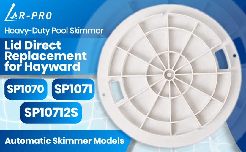 AR-PRO (2 Pack) Exact Replacement Hayward SPX1070C Skimmer Cover - Heavy-Duty Pool Skimmer Lid Direct Replacement for Hayward SP1070, SP1071, and SP10712S Automatic Skimmer Models