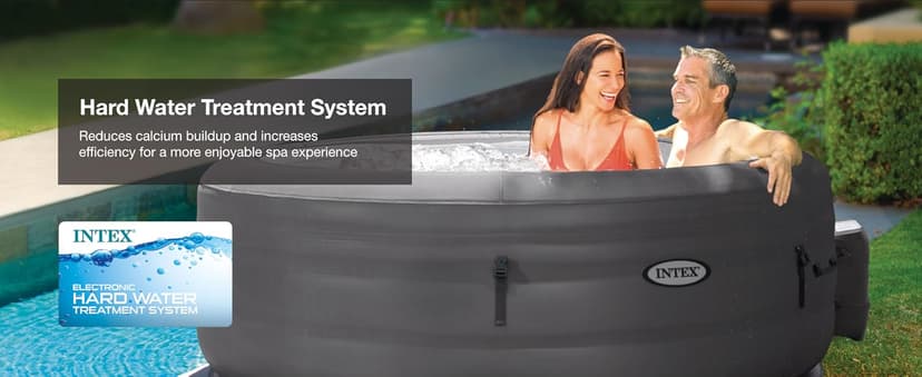 INTEX SimpleSpa Inflatable Hot Tub, 6 Person Bubble Massage Spa with Built-in Pump and Energy Efficient Cover
