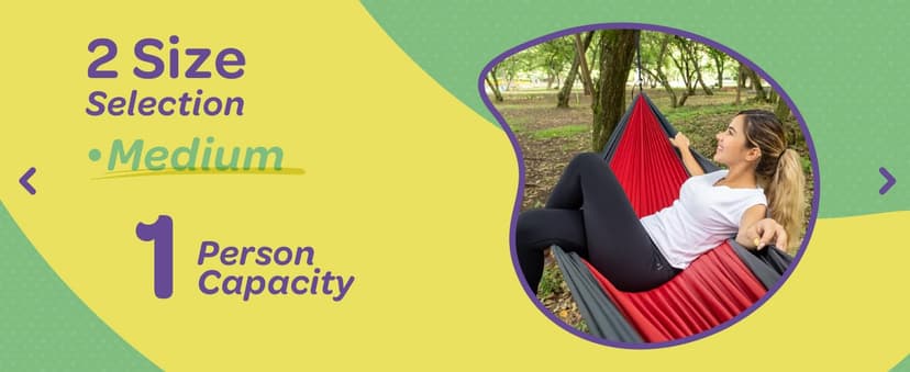 Durable Hammock 500 lb Capacity, Nylon Camping Hammock Chair - Double or Single Sizes w/Tree Straps and Attached Carry Bag - Portable for Travel/Backpacking/Beach/Backyard (Large, Blue & Light Blue)