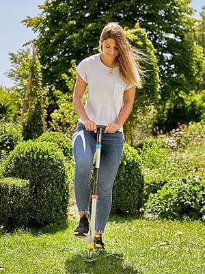 Gardena (03518 - Weed Puller Remover Tool, Heavy Duty Stand-Up Garden Hand Weeder, Easy Weed Removal, Built-in Ejector, Long Handle for Outdoor Use. Weeding Claw.