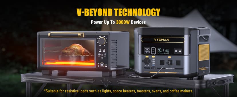 VTOMAN 3096Wh Solar Generator, FlashSpeed 1500 Power Station Bundle with Extra Battery & 400W Solar Panel, 1500W (3000W Peak) LiFePO4 Battery for Home Backup Power RV Emergency (3 Separate Packages)