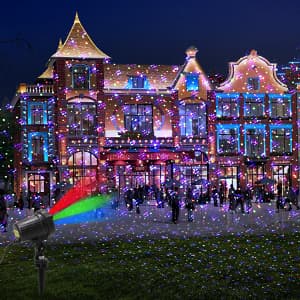 Christmas Laser Lights, Outdoor Garden Laser Lights Projector with Moving RGB Waterproof for Christmas Holiday