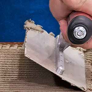 MARSHALLTOWN Standard Notched Trowel, Square Notch, 6x6x6 mm Notch Size, DuraSoft Left-Handed, Flooring and Tiling, Tile Tool, Made in the USA, 702SDL