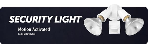 Globe Electric 17000269 110-Degree 240 W Twin Head White Hardwired Motion Sensor Security Flood Light, Spotlight, Outdoor, Outside House Lights