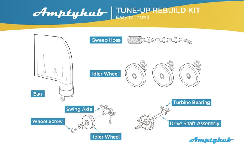 Rebuild Repair Kit Replacement for Zodiac Polaris Automatic Pool Cleaner 180 280