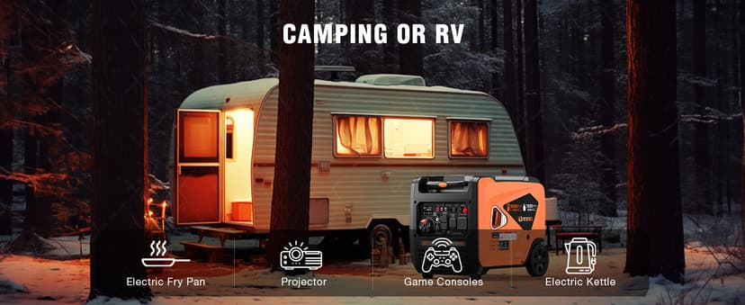 AIVOLT Dual Fuel Inverter Generator 8000 Wattages 50 Amp Gas Propane Powered Super Quiet Portable Inverter Generator for Home Use, Camping Travel RV Jobsite, 50 State Approved