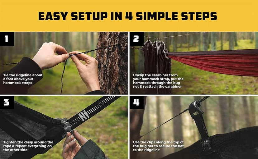 Wise Owl Outfitters Hammock Bug Net - The SnugNet Mosquito Net for Hammocks - Premium Quality, Waterproof, Mesh Hammock Netting w/Double-Sided Zipper - Essential Camping Gear