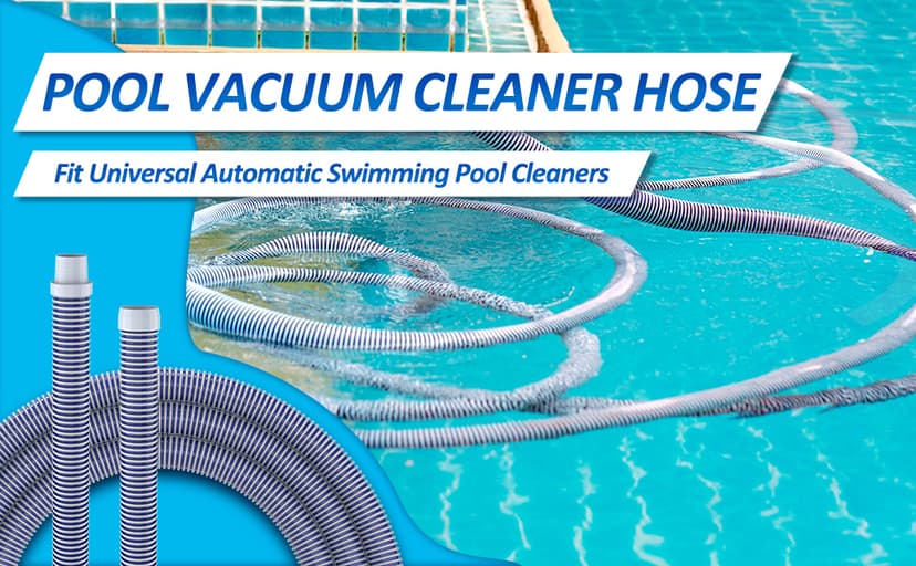 POOLWHALE Professional Swimming Pool Vacuum Cleaner Hose -1.5” 8 Piece Hoses, Perfect Vacuum Extension/Replacement - Compatible with all Major Automatic Pool Cleaners