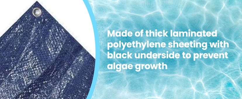 SWIMLINE HYDROTOOLS Supreme Guard Heavy Duty Winter Pool Cover for Inground Swimming Pools | for 20 X 36 FT Rectangle Pools | 25 X 41 FT Cover Size | Green/Black | Water Tube Sleeves | CO122541R