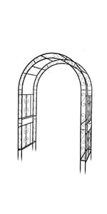 Outvita 7 Ft Wooden Garden Arbor Arch, Fir Wood Arbour Trellis, Pergola Archway for Wedding Ceremony Decoration Pergola Plant Climbing Rose Vines Lawn Courtyard Patio Dark Brown