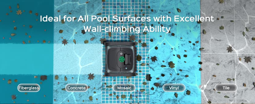 (2024 Upgrade) WYBOT C1 Robotic Pool Cleaner for In Ground Pools up to 65 FT in Length, 150mins Runtime, Cordless Pool Vaccum with Wall Climbing Function, Larger Top-Loading Filters Green