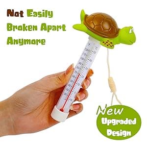 XY-WQ 2 Pack Floating Pool Thermometer, Large Size Easy Read for Water Temperature with String for Outdoor and Indoor Swimming Pools and Spas