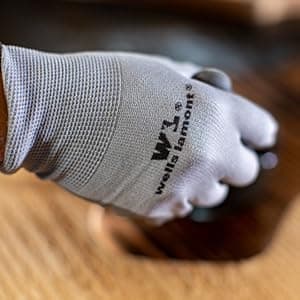 Wells Lamont Pack Nitrile Work Gloves | Lightweight, Abrasion Resistant, Blue/Grey | Large