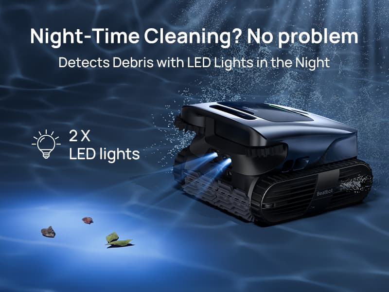 Beatbot AquaSense 2 Ultra Cordless Robotic Pool Cleaner for Complex Pools, Pool Mapping with AI Camera, 5-in-1 Cleaning, Smart Surface Parking, Pool Skimmer, Water Clarification – Prussian Blue