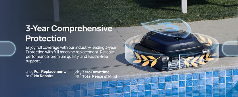 Beatbot AquaSense 2 Cordless Robotic Pool Vacuum Cleaner, Smart Surface Parking, Double-Pass Waterline Scrubbing, Cleans Floor, Walls, and Waterline, Above & In-Ground Pools up to 3,230 sq.ft - Blue