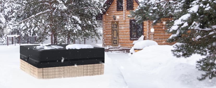 Outdoor Hot Tub Cover, 85×85 Inch Heavy Duty SPA Cover Waterproof, Hot Tub Protector Cover Replacement Weatherproof Protection Cap