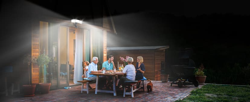 LUTEC 72W 7500LM LED Security Lights Motion Sensor Light Outdoor, 5000K Daylight, IP65 Waterproof, Dusk to Dawn, 3-Head Motion Detected Flood Light for Garage, Yard, Porch(Black)