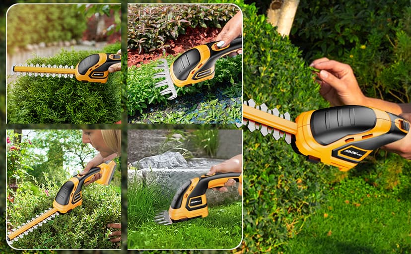 Cordless Hedge Trimmer Compatible with DEWALT 20V MAX Battery(No Battery), Electric Hedge Trimmer Cordless Grass Trimmers, Bush Trimmers Grass Shears Handheld for Yard, Garden, Lawn Care