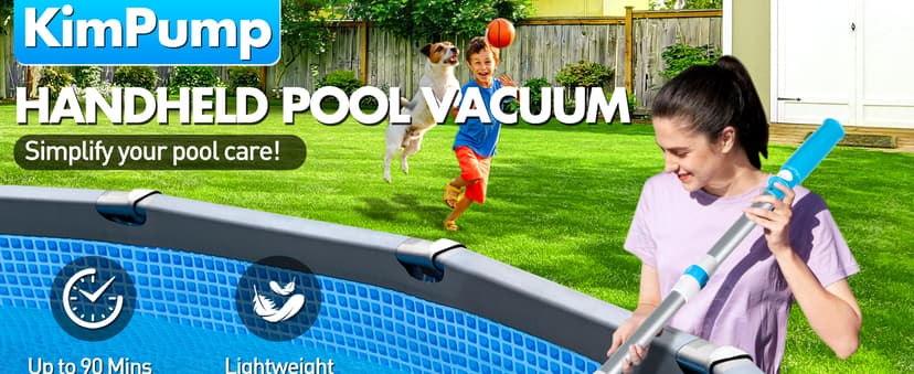 4-in-1 Handheld Pool Vacuum Cordless, 4000mAh Rechargeable Hot Tub Vacuum Spa with Telescopic Pole, Above Ground Pool Vacuum Cleaner, Suction Improved 30% Spa Wand Deep Cleaning for Debris