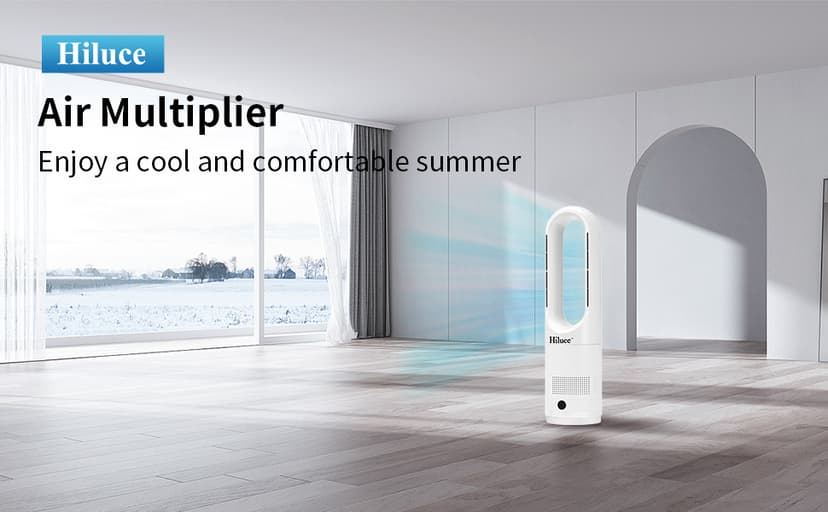 Oscillating All Season Bladeless Fan, 1400W Space Heater & 40W Cooler Fan Combo with Remote,Installation Free Quiet Fan,Tip-Over Switch80°Oscillating, 8 Speeds, 9H Timer,22 inch