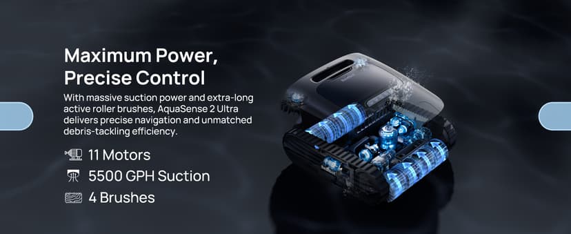 Beatbot AquaSense 2 Ultra Cordless Robotic Pool Cleaner for Complex Pools, Pool Mapping with AI Camera, 5-in-1 Cleaning, Smart Surface Parking, Pool Skimmer, Water Clarification – Prussian Blue