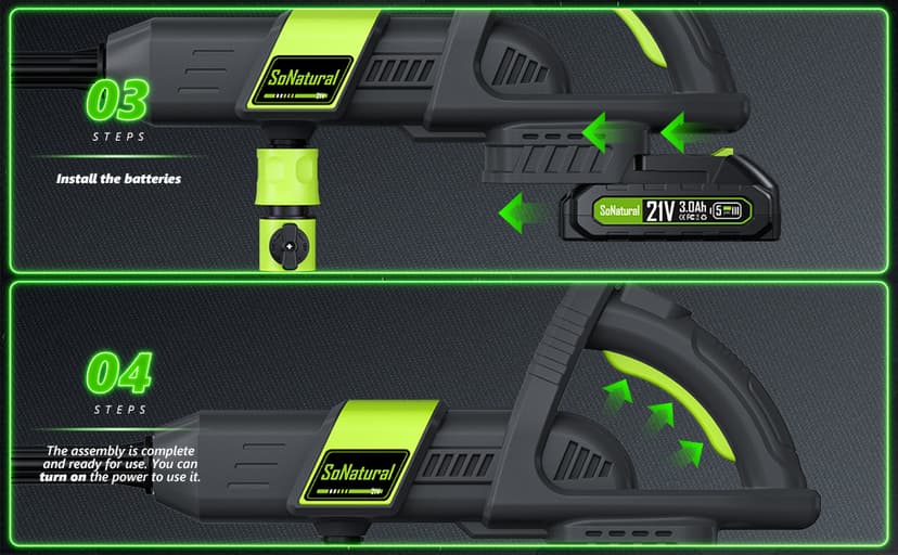 Cordless Pressure Washer, 1070PSI Portable Power Washer with 2 x 3.0Ah Battery, 6-in-1 Nozzle, 3 Speed Adjustment LCD Touch Screen, Handheld High-Pressure Electric Washer for Car/Fence/Floor/Patio