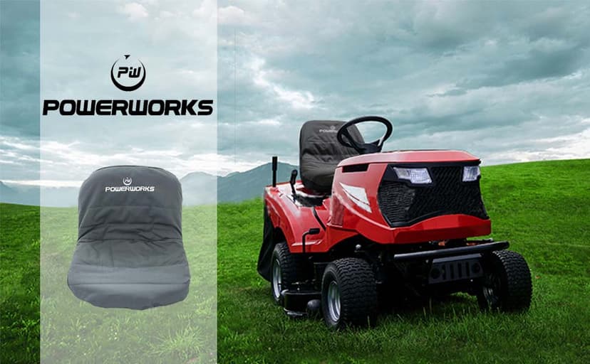 Weatherproof Deluxe Riding Lawn Mower Seat Cover, Medium, Black