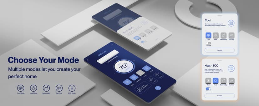 DELLA Vario 12000 BTU Mini Split Air Conditioner Work with Alexa 19 SEER2 Cools Up to 550 Sq.Ft Energy Efficient Ductless Inverter System, Heat Pump Pre-Charged and 16.4ft Installation Kits