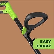 Earthwise Power Tools by ALM TC70020IT 20-Volt 7.5-Inch Cordless Electric Garden Tiller Cultivator, (2AH Battery & Fast Charger Included), Green