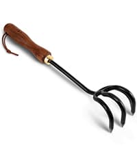 Gardening Tools Hand Rake, Stainless Steel Cultivator for Digging, Aerating Soil, and Weeding, Heavy Duty Garden Tool with Hanging Hole,Gardening Gifts for Women/Men