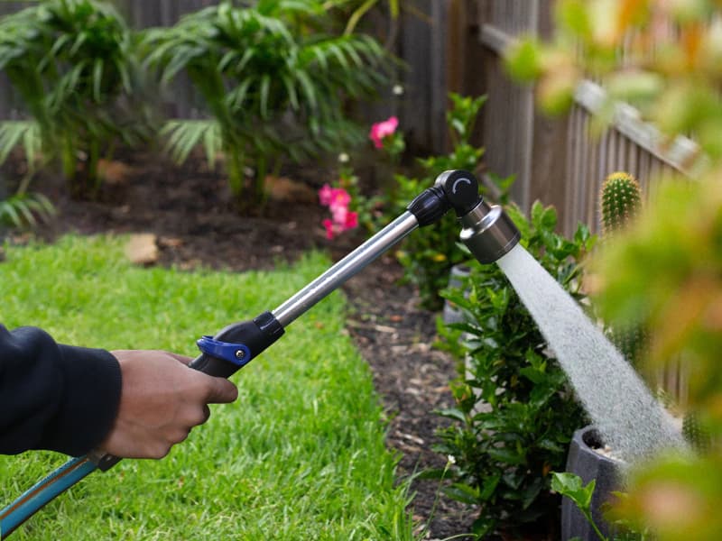 STYDDI Soft Rain Watering Wand with Pivoting Head and Thumb Control, 18" Gentle Classic Rain Wand with 1008Holes Stainless Head, Perfect for Hanging Baskets, Planters, Greenhouses and Seedbed