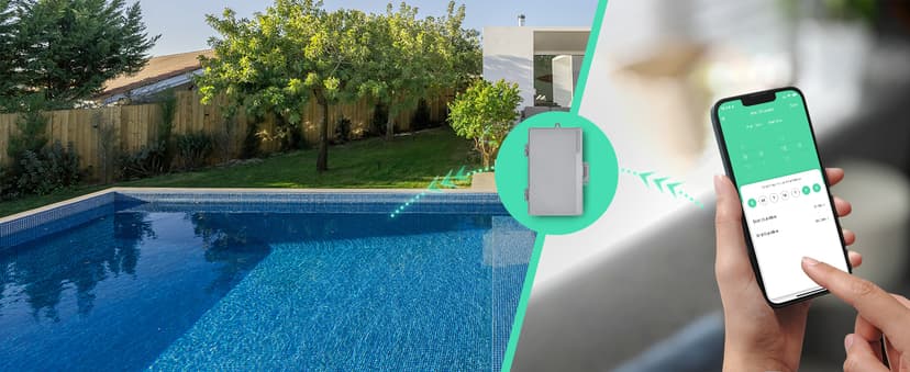 DEWENWILS WiFi Pool Pump Controller, Heavy Duty 40A 120-277 VAC 2HP Wireless Timer for Pool & Water Heater, Works with Alexa, Google Assistant, Smart Life, ETL Listed