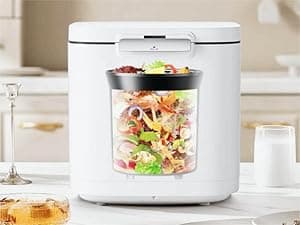 4L Electric Composter for Kitchen, Smart Compost Bin Outdoor/Indoor, Odorless/Auto-Cleaning/ 3 Modes/Intelligent LED Display, Turn Food Waste to Fertilizer for Garden, Food Waste Compost Machine