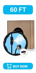 lifeegrn Misting Cooling System, Outdoor Misting System for Patio, 40 FT Misting Line+10 Mist Nozzles+3/4" Brass Adapter,Outdoor Mister System for Patio Garden Trampoline Greenhouse