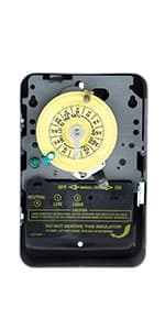Intermatic T104 Electromechanical Timer Switch - Proven Durability, 40A Load Capacity, Versatile Scheduling, 1-12 Cycles Per Day - Manual Override, Tripper Included for Reliable Time-Based Control