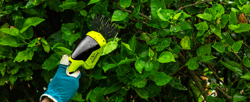 Sun Joe HJ604C Cordless Grass Shear + Shrubber Handheld Trimmer, (w/Battery + Charger Included), 7.2V, Black