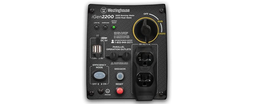 Westinghouse 2200 Peak Watt Super Quiet & Lightweight Portable Inverter Generator, Gas Powered, Parallel Capable, Long Run Time