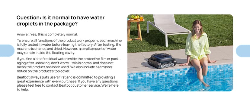 Beatbot AquaSense 2 Cordless Robotic Pool Vacuum Cleaner, Smart Surface Parking, Double-Pass Waterline Scrubbing, Cleans Floor, Walls, and Waterline, Above & In-Ground Pools up to 3,230 sq.ft - Blue