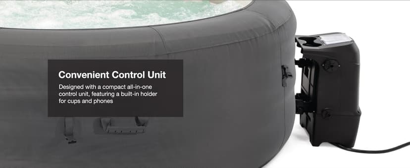 INTEX SimpleSpa Inflatable Hot Tub, 6 Person Bubble Massage Spa with Built-in Pump and Energy Efficient Cover