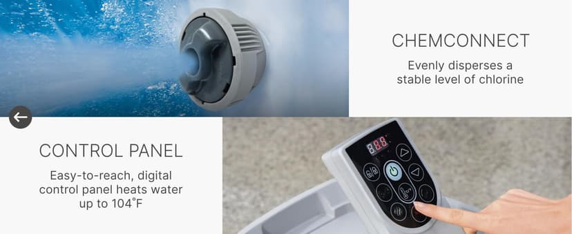 Coleman Ponderosa AirJet 2 to 4 Person Inflatable Hot Tub Round Portable Outdoor Spa w/ 120 AirJets & EnergySense Energy Saving Cover, Orange