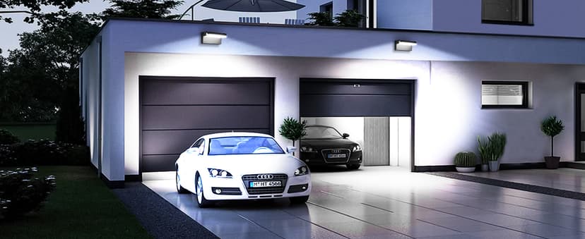 40W LED Outdoor Wall Lights, 5000K Water Resistant Exterior Wall Pack Light, 360 ° Adjustable Head Flood Wall Lighting Self-Developed Security Commercial Wall Mount Fixture for Yard Porch