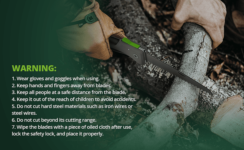 7 Inch Folding Hand Pruning Saw, Heavy Duty Foldable Camping Saw with 7” Hardened SK5 High Carbon Steel Blade Garden Folding Saw for Wood Cutting, Tree Trimming, Gardening, and Hunting
