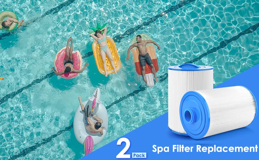 PACETAP 1 1/2" SAE Thread Screw in Spa Filter Replacement Compatible with Pleatco PWW50P3(NOT PWW50P4), for Unicel 6CH-940, for Filbur FC-0359, for Waterways 817-0050, Spa Hot Tub Filter for Viking