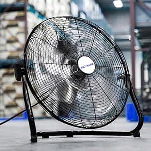 BILT HARD 20" High Velocity Floor Fan, 4600 CFM 3-Speed Industrial Shop Fan with Wall-Mounting System, Heavy Duty Metal Fan for Workshop, Garage and Warehouse