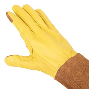 Womens Gardening Weeding Working Gloves, Leather Garden Glove for Women Thorn Proof No Stab for Digging, Planting,Pruning