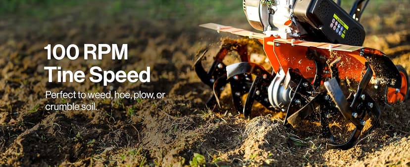 SuperHandy RotoTiller Cultivator 27” Inch Tilling Width 7HP 209cc 4 Stroke Gas Motor 6 Premium Steel Adjustable Forward Rotating Tines for Garden & Lawn, Digging, Weed Removal