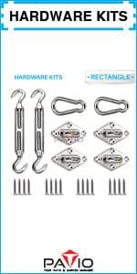 Patio Paradise 10' x 12' Pergola Canopy Replacement Cover Shade Cloth with Grommets Weighted Rods Outdoor Sun Shade Screen UV Block for Gazebo Backyard Deck Porch Balcony, Brown